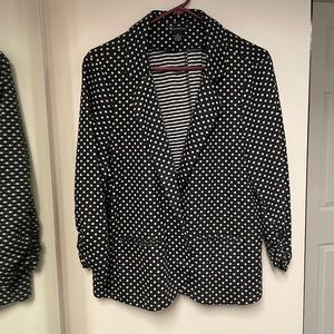 Lightweight polka dot blazer